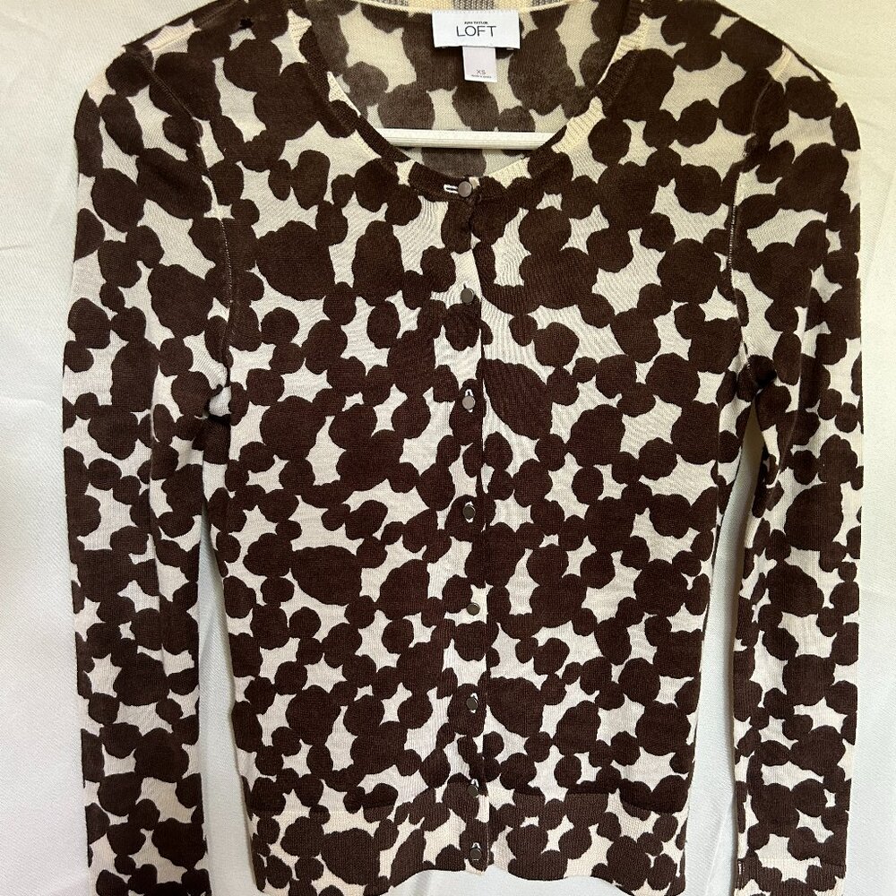 Ann Taylor Loft Merino Wool Cardigan Sweater Small
